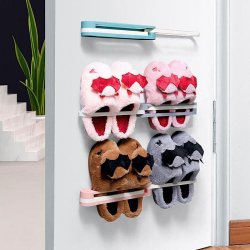 نگهدارنده دمپایی دیواری مدل تاشو 3 تکه